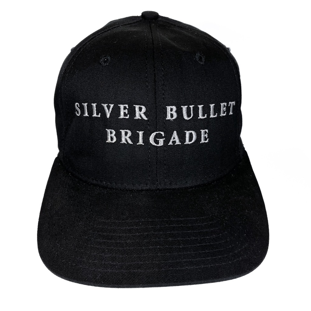 Vintage NRA Silver Bullet Brigade Snapback Hat Cap Black Made In USA - Picture 1 of 7